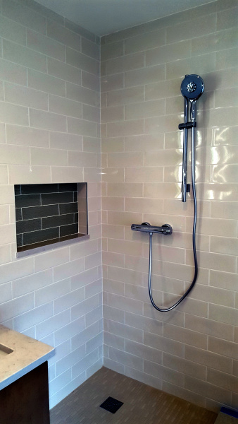 Brick tile installed