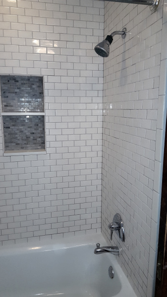 Brick tile installed