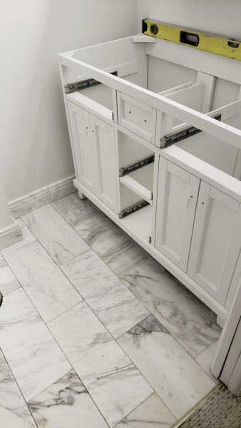 48'' vanity installation