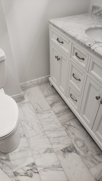 Granite floor and baseboards