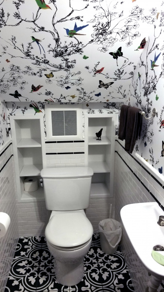 Powder room after renovation