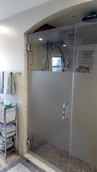 Custom shower door