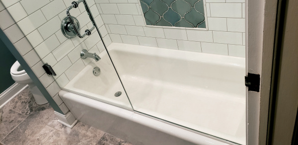 New tub and faucet installed