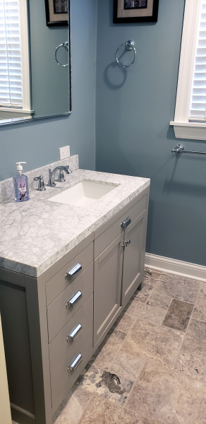 Vanity with granite counter top