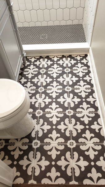 New porcelain floor tile