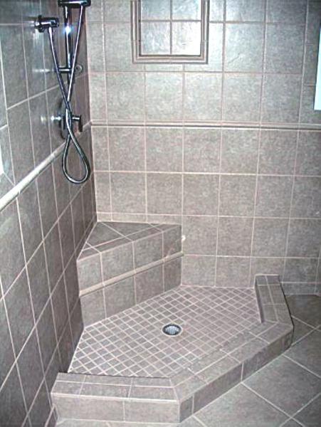 Ceramic tile around bathroom