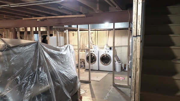 Framing laundry room