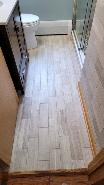 Natural stone floor tiles