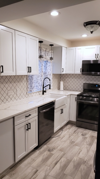 Kitchen with granite countertops
