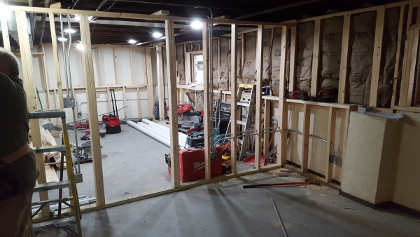Framing new basement