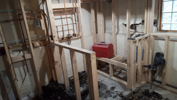 Framing new walls in the basement